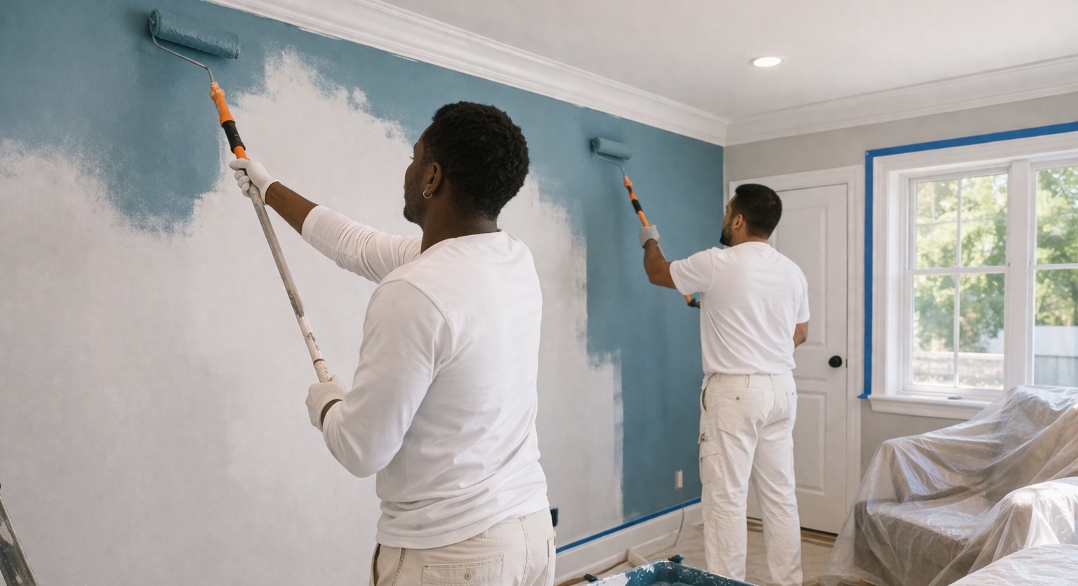 Interior painting process